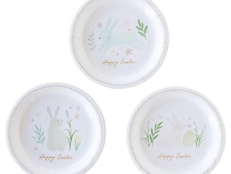 Watercolor Easter Bunny Dessert Plates 9ct Online