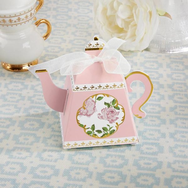 Pink Floral Tea Time Favor Boxes 24ct For Cheap