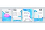 Yoga studio blank brochure template bundle Supply