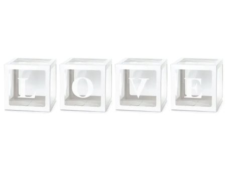 White Pop-Up Love Block Decorations For Cheap