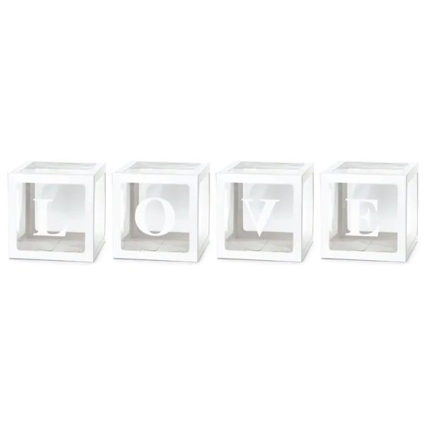 White Pop-Up Love Block Decorations For Cheap