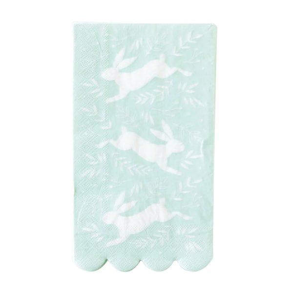 Mint Green Bunny & Sprigs Paper Guests Towels 24ct Online Hot Sale