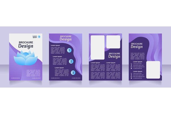 Yoga studio blank brochure template bundle Supply