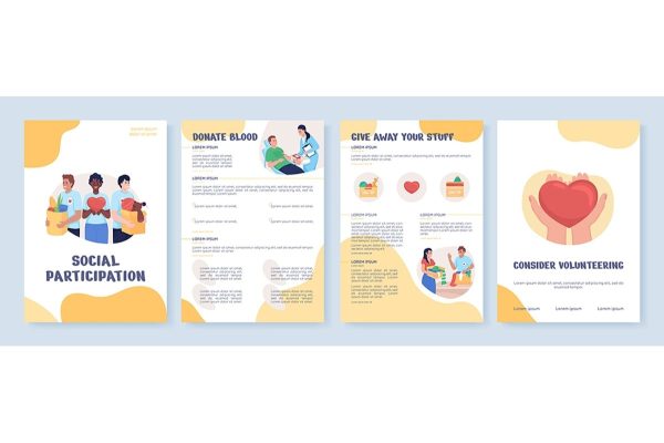 Social participation in charity template set Online Hot Sale