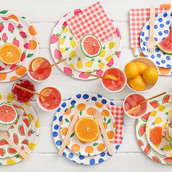 Assorted Fruit Punch Dessert Plates 10ct Online