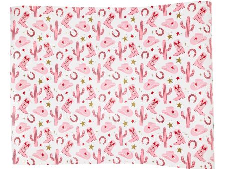 Pink Western Cowgirl Paper Table Runner 10ft Online Sale