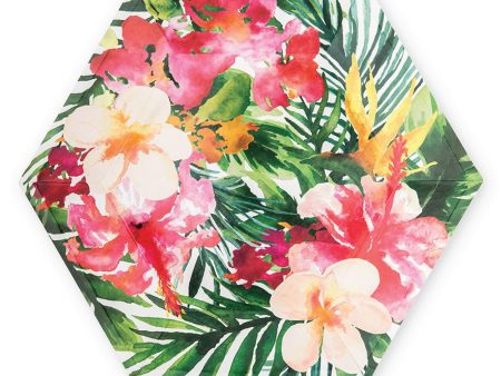 Tropical Floral Lunch Plates 8ct Online now