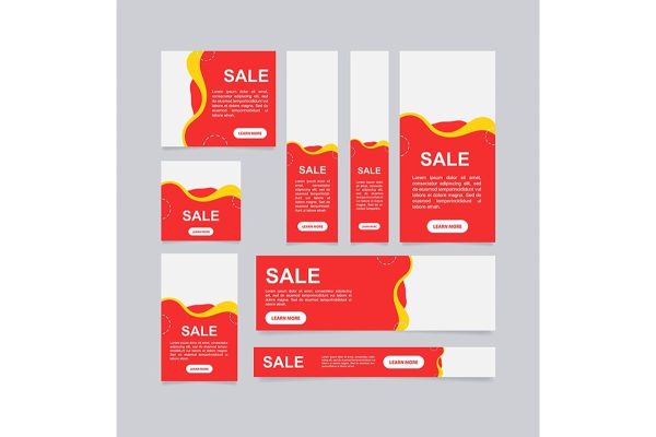 Web banner design template bundle Discount