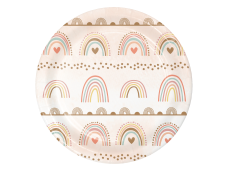 Boho Rainbow Dessert Plates 8ct Cheap