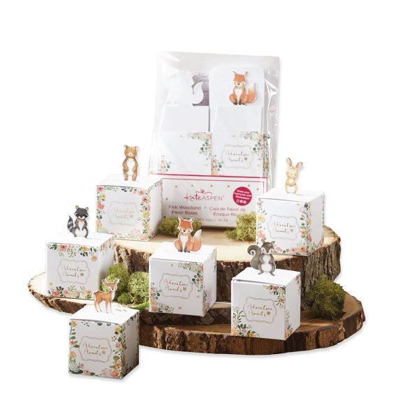 Floral Woodland Baby Favor Boxes 24ct Discount