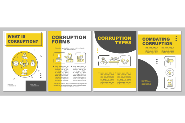 Anti corruption activitties brochure templates bundle For Cheap