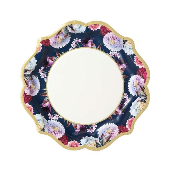 Floral Tea Party Plates Assortment 12ct Online now