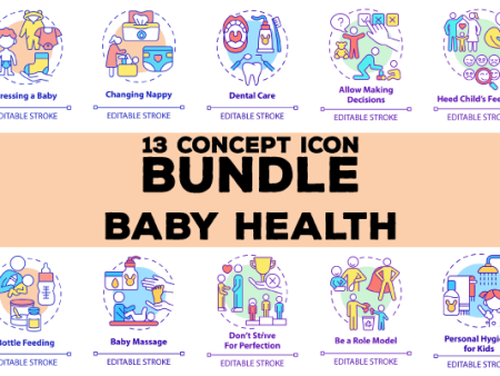 Baby Health Concept Icons Bundle Discount