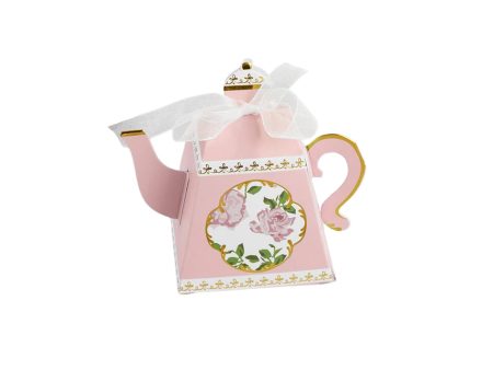 Pink Floral Tea Time Favor Boxes 24ct For Cheap