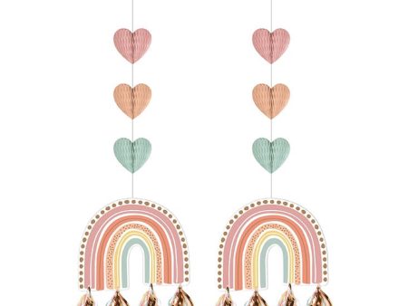 Boho Rainbow Hanging Decorations 2ct Online Sale