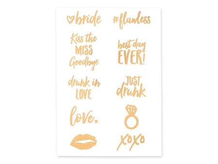 Kiss the Miss Goodbye Temporary Tattoos 10ct Sale