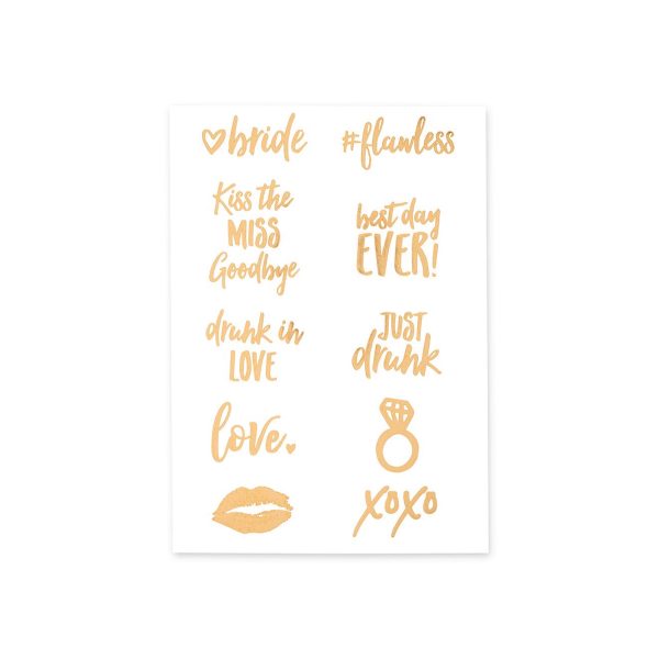 Kiss the Miss Goodbye Temporary Tattoos 10ct Sale