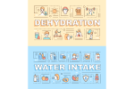 Water Intake Word Concepts Banner Bundle Fashion