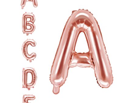 13in Air-Filled Rose Gold Letter Balloon Cheap