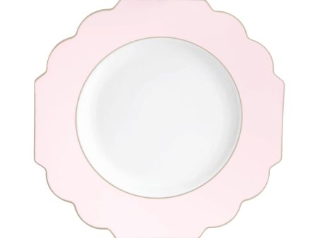 Blush Pink Scalloped Plastic Dessert Plates 10ct Online Sale