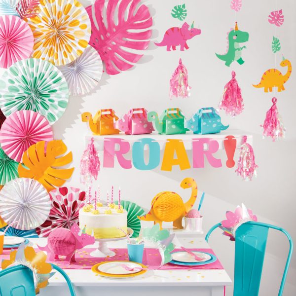 Girl Roar Dinosaur Banner Online Sale