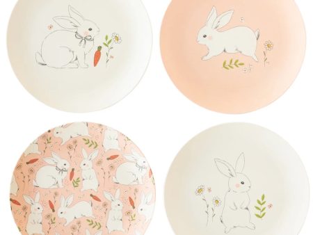 Bamboo Reusable Easter Bunny Dessert Plates 4ct Hot on Sale