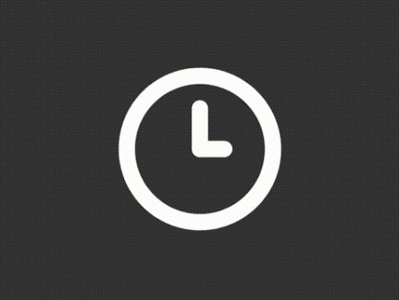 Animated clock white line ui icon Supply