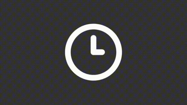 Animated clock white line ui icon Supply