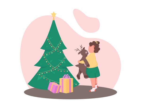 Christmas holidays color vector faceless character bundle on Sale