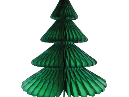 Dark Green Christmas Tree Honeycomb Paper Centerpiece 12in Cheap