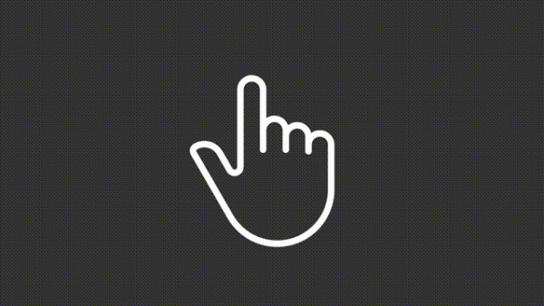 Animated finger white linear icon Cheap