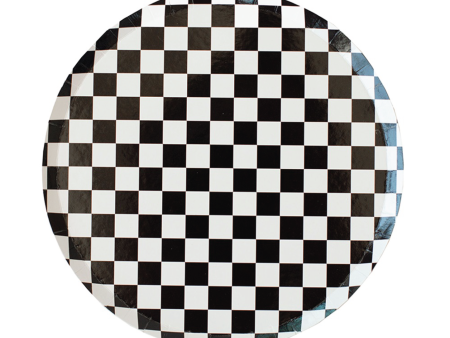 Black & White Checkered Dessert Plates 8ct Online Hot Sale