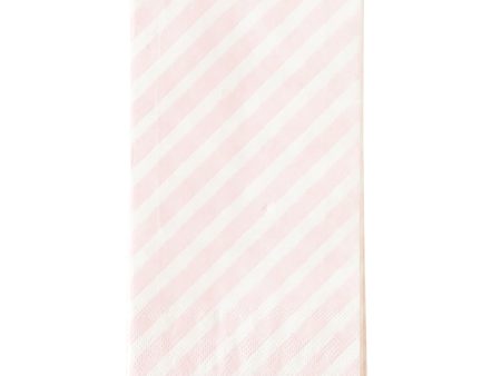 Light Pink Striped Paper Guest Towels 24ct For Cheap