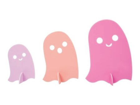 Pink Acrylic Ghost Decorations 3ct Cheap