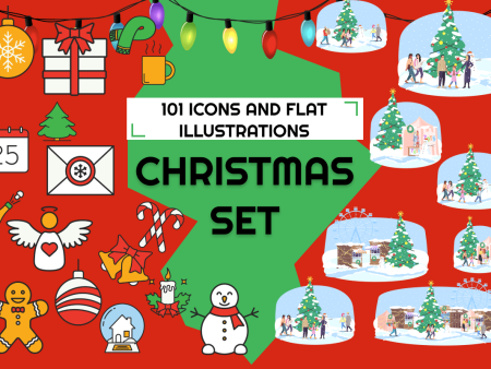 Christmas icons & illustrations bundle Online Sale