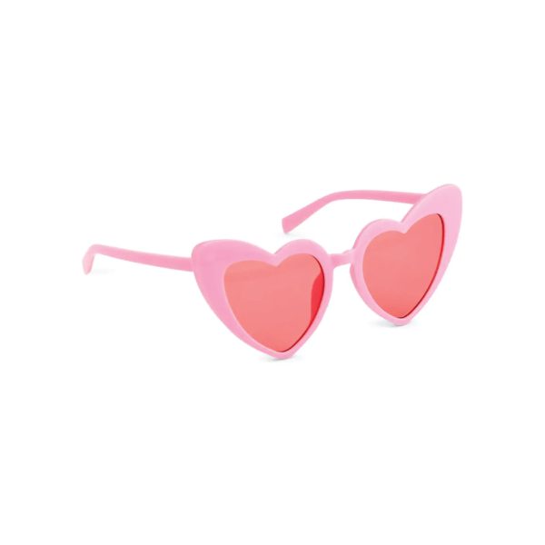 Pink Heart Plastic Sunglasses Discount