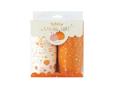 Pumpkins & Stars Baking Cups 36ct Supply