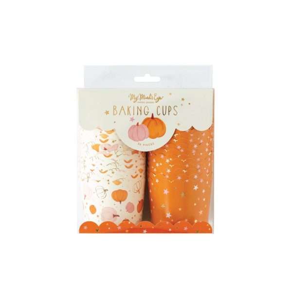 Pumpkins & Stars Baking Cups 36ct Supply