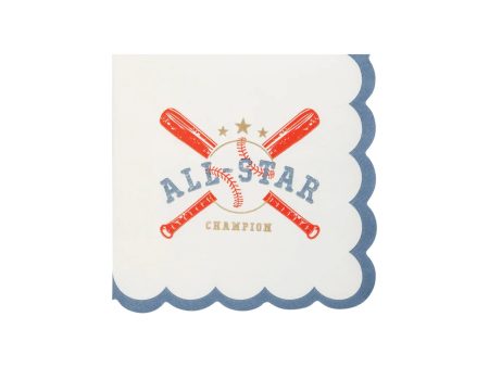 All-Star Baseball Dessert Napkins 18ct Sale