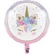 Round Unicorn Face Balloon 18  For Discount