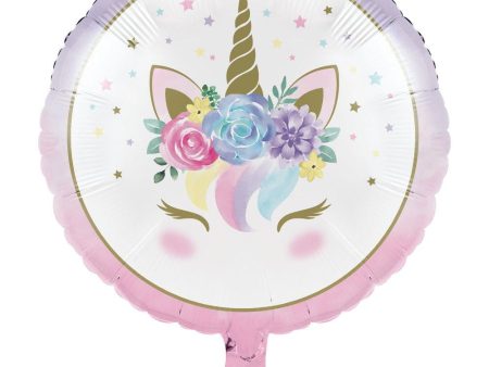 Round Unicorn Face Balloon 18  For Discount