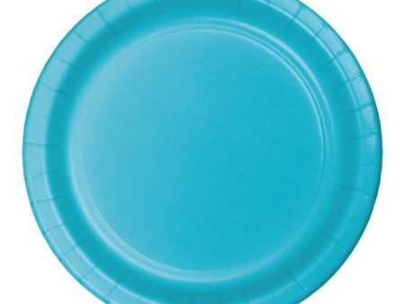 Bermuda Blue Paper Lunch Plates 24ct For Sale