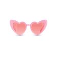 Pink Heart Plastic Sunglasses Discount