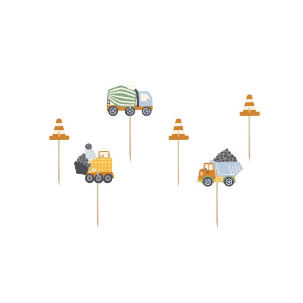 Construction Party Cupcake Toppers 6ct Online now