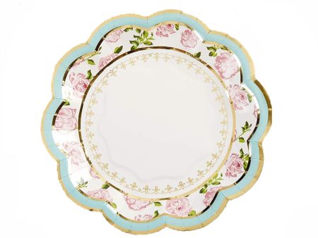 Blue Floral Tea Time Dessert Plates 16ct Cheap