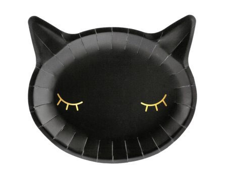 Black Cat Lunch Plates 6ct on Sale