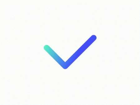 Animated checkmark gradient ui icon For Sale