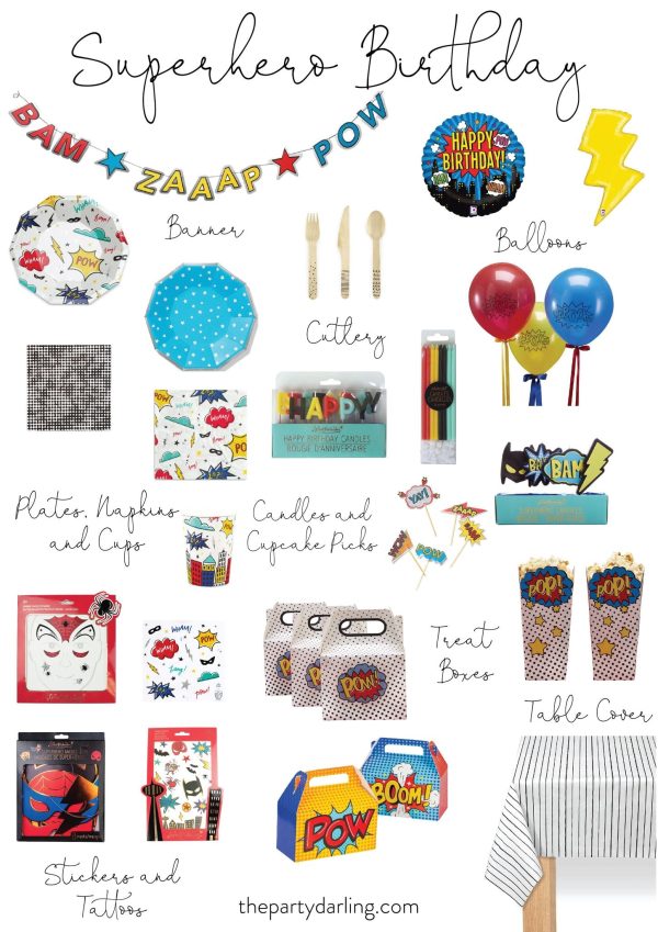 Superhero Party Cupcake Toppers Online Hot Sale