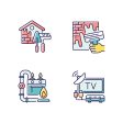 Building and repair house RGB color icons set Online Hot Sale