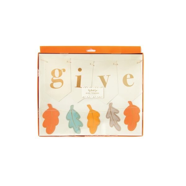 Harvest Give Thanks Leaves Banner Set 5ft Online Hot Sale